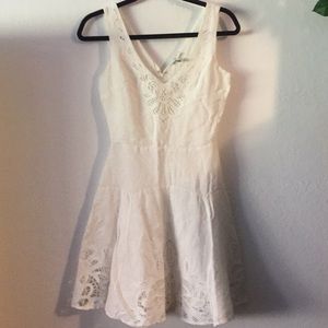 White Joie dress with lace accents
